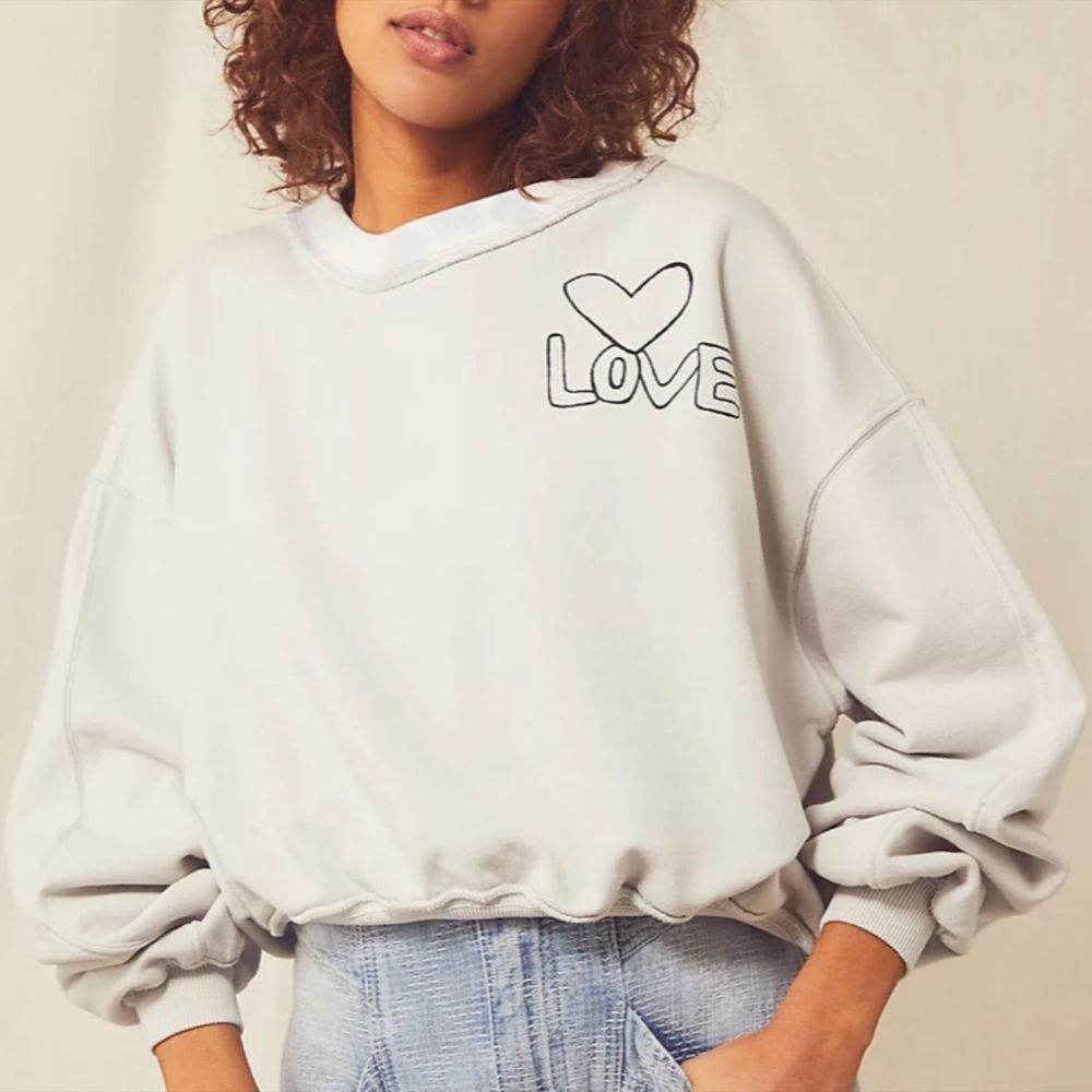 Free People Feel the Love Pullover Sweatshirt